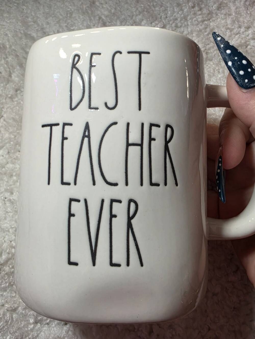 Rae Dunn "Best Teacher Ever" artisan collection mug by Magenta
